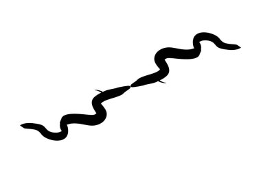 Logo, Piktogram, Web Sitesi, Uygulamalar ve Grafik Tasarım Elemanı için Yılanbalığı Silüeti. Vektör İllüstrasyonu