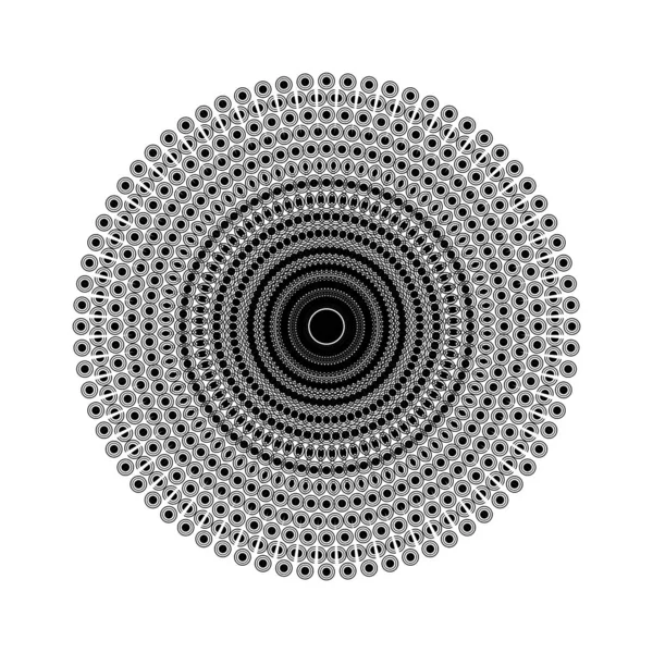 Samtida Mandala Gjord Circle Half Circle Shape Composition Modern Samtida — Stock vektor