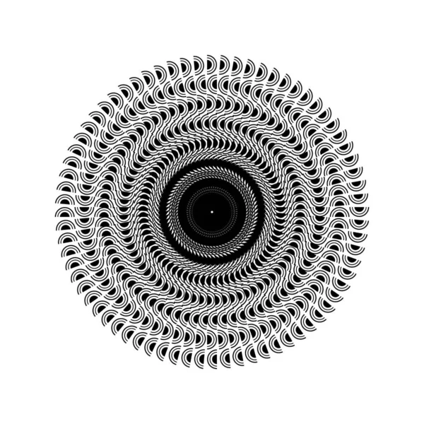 Zeitgenössisches Mandala Aus Circle Und Half Circle Shape Komposition Modernes — Stockvektor