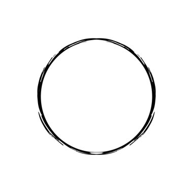 Zen Çemberi Simgesi Simgesi. Zen Illustration for Logo, Art Frame, Art Illustration, Website veya Grafik Tasarım Elemanı. Vektör İllüstrasyonu