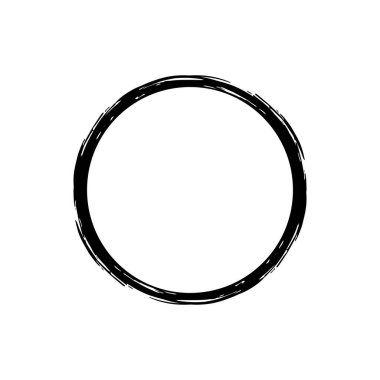 Zen Çemberi Simgesi Simgesi. Zen Illustration for Logo, Art Frame, Art Illustration, Website veya Grafik Tasarım Elemanı. Vektör İllüstrasyonu