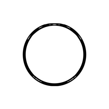 Zen Çemberi Simgesi Simgesi. Zen Illustration for Logo, Art Frame, Art Illustration, Website veya Grafik Tasarım Elemanı. Vektör İllüstrasyonu