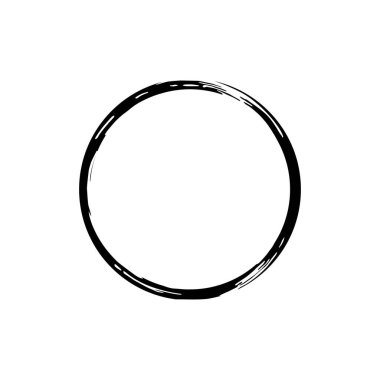 Zen Çemberi Simgesi Simgesi. Zen Illustration for Logo, Art Frame, Art Illustration, Website veya Grafik Tasarım Elemanı. Vektör İllüstrasyonu