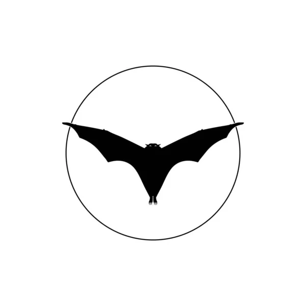 Silueta Del Zorro Volador Murciélago Para Icono Símbolo Pictograma Logo — Archivo Imágenes Vectoriales