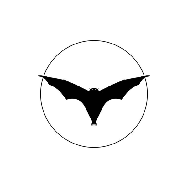 Silhouette of the Flying Fox or Bat for Icon, Symbol, Pictogram, Logo, Website, or Graphic Design Element. Vector Illustration