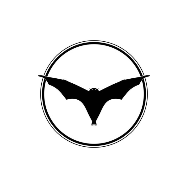 Silhouette of the Flying Fox or Bat for Icon, Symbol, Pictogram, Logo, Website, or Graphic Design Element. Vector Illustration