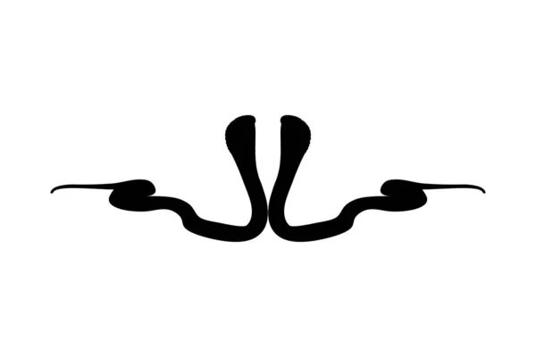 Silhueta Par Cobra Serpente Para Logotipo Pictograma Site Elemento Design —  Vetores de Stock