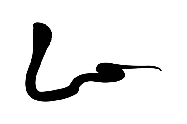 Silhuett Cobra Snake För Logotyp Piktogram Webbplats Eller Grafisk Design — Stock vektor