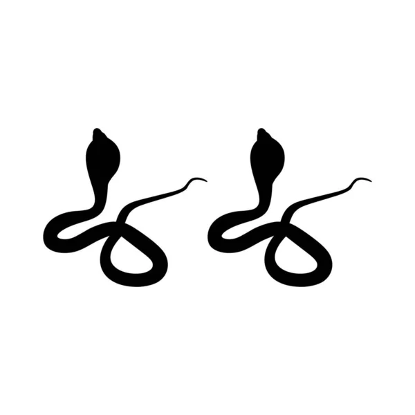 2012 Silhouette Cobra Snake Logo Pictogram Website Graphic Design Element — 스톡 벡터
