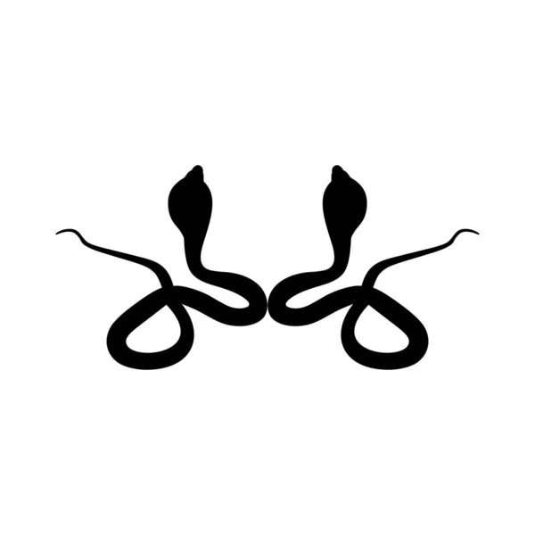 2012 Silhouette Cobra Snake Logo Pictogram Website Graphic Design Element — 스톡 벡터