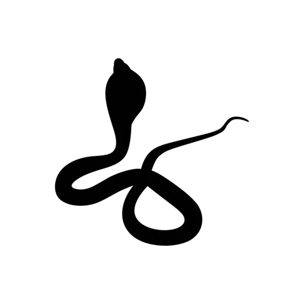 Sylwetka Węża Cobra Logo Piktogram Stronę Internetową Lub Element Graficzny — Wektor stockowy