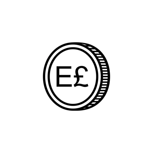 エジプト通貨アイコンシンボル エジプトポンド Egp ベクターイラスト — ストックベクタ