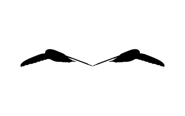 Pair Flying Swallow Bird Silhouette Logo Pictogram Website Художня Ілюстрація — стоковий вектор