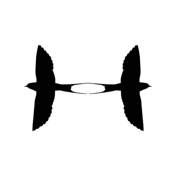 Pair Flying Swallow Bird Silhouette Logo Pictogram Website 예술성 그래픽 — 스톡 벡터