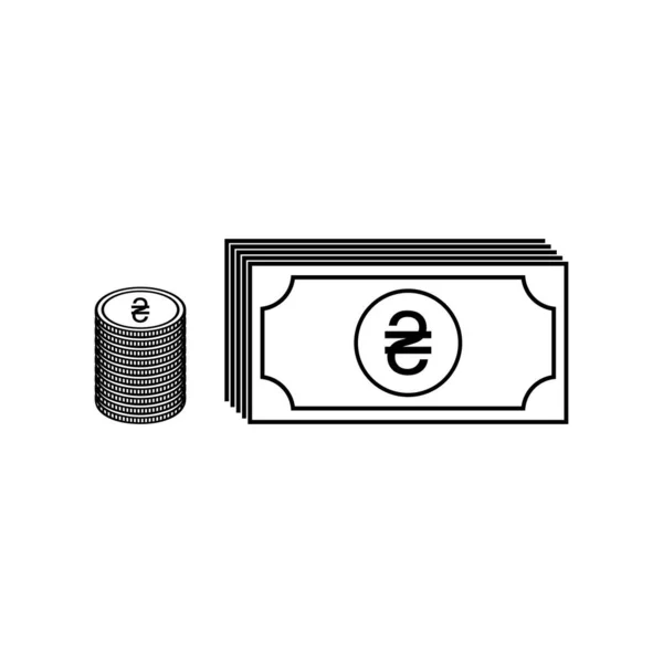 Ουκρανία Νόμισμα Εικονίδιο Σύμβολο Ουκρανικά Hryvnia Uah Σημάδι Εικονογράφηση Διανύσματος — Διανυσματικό Αρχείο