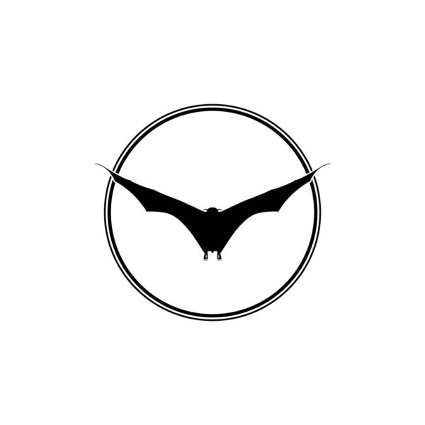 Silhouette of the Flying Fox or Bat for Art Illustration, Icon, Symbol, Pictogram, Logo, Website, or Graphic Design Element. Vector Illustration