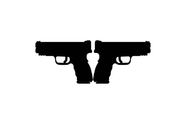 Silhueta Pistola Arma Para Logo Pictograma Site Elemento Design Gráfico — Vetor de Stock