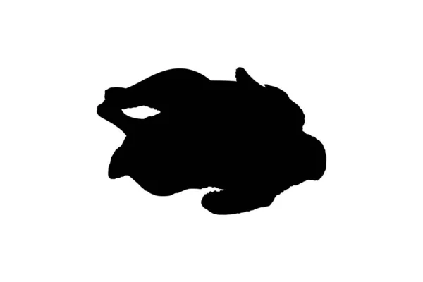 Silhueta Carne Frango Para Logo Apps Site Pictograma Ilustração Arte — Vetor de Stock