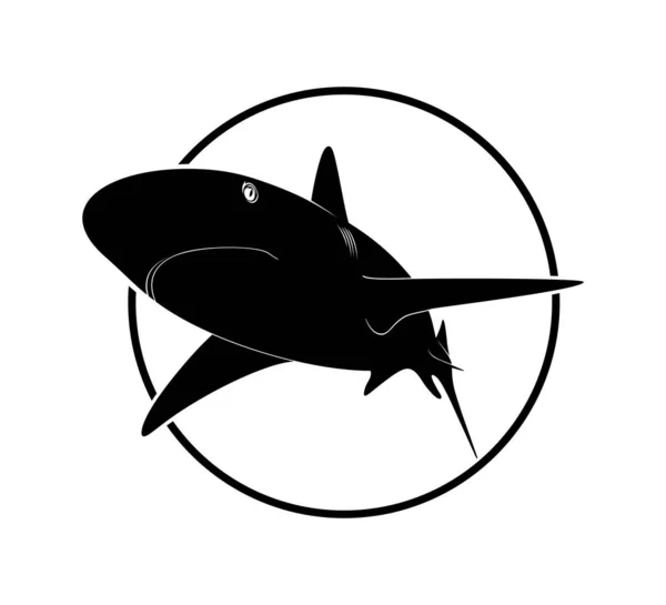 Silhouette Requin Pour Logo Pictogramme Site Web Illustration Art Infographie — Image vectorielle