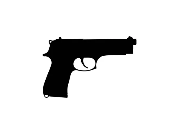 Silueta Pistola Pistola Para Logotipo Pictograma Sitio Web Elemento Diseño — Vector de stock