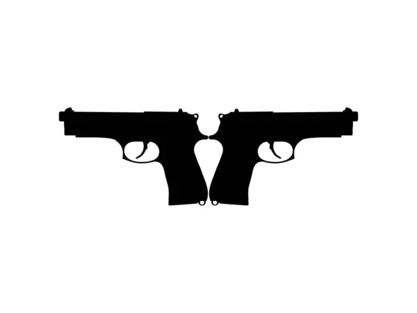 Silueta Pistole Pistole Pro Logo Piktogram Webové Stránky Nebo Grafický — Stockový vektor
