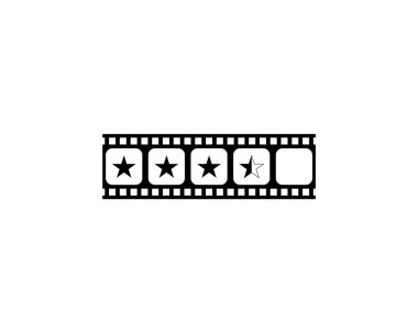 Film şeridi siluetinde 5 (5) yıldız işaretinin görüntüsü. Film ya da Film İncelemesi, Pictogram, Apps, Website ya da Grafik Tasarım Elemanı için Simge Beğeni Beğeni. 3,5 yıldız. Vektör İllüstrasyonu