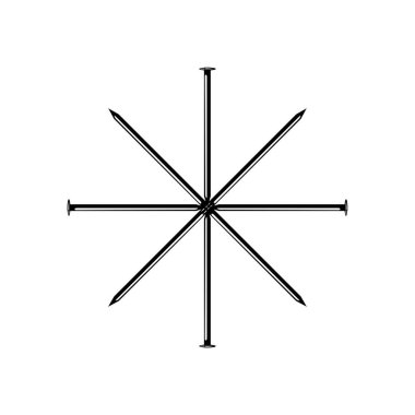 Sanat Illustration, Logo, Pictogram veya Grafik Tasarım Elementi için Tırnak Araçları Silueti. Vektör İllüstrasyonu