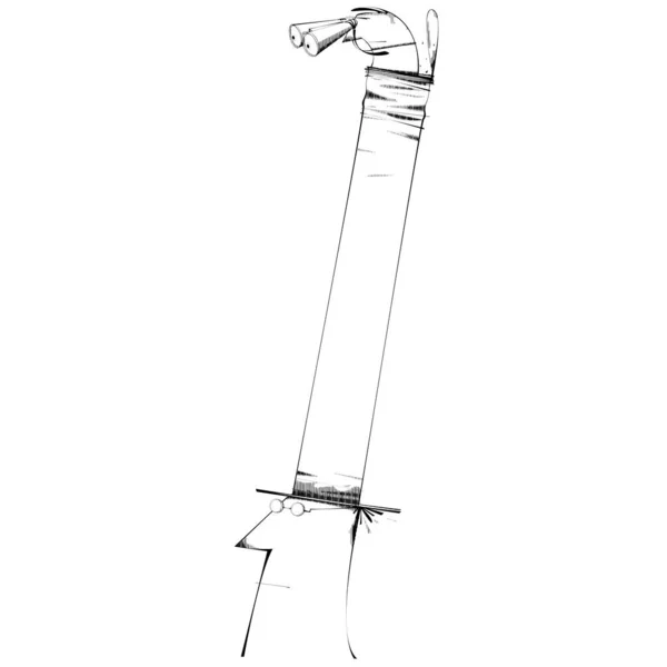 Человек Биноклем Выскакивает Цилиндра Векторная Иллюстрация — стоковый вектор