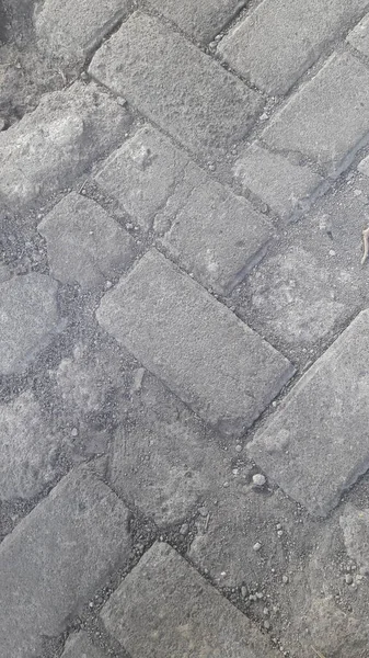 Тротуарные Блоки Которые Старые Начинают Трескаться — стоковое фото