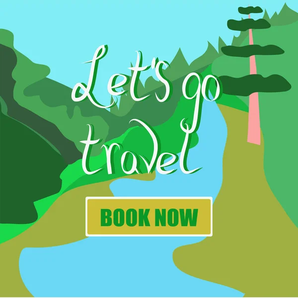 Hadi gidip mavi ve yeşil arka planda bir seyahat kartı bulalım.