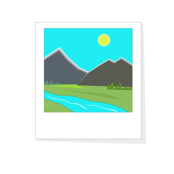 İzole edilmiş bir arkaplanda doğa kartı ögeleri