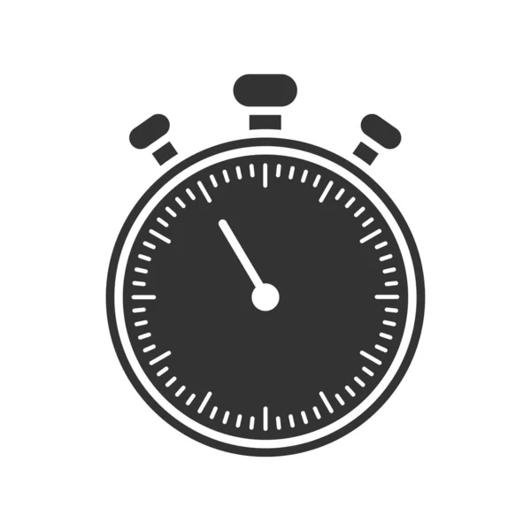 Stopwatch Timer Icon Flat Vector Illustration — Stock vektor