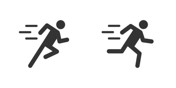 Homme Rapide Courir Icône Homme Qui Court Signe Symbole Sportif — Image vectorielle