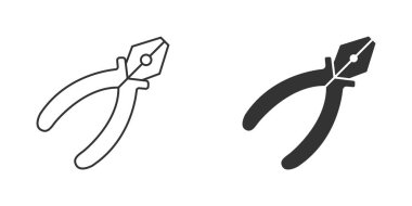 Pliers icon. Plier tool. Vector illustration.