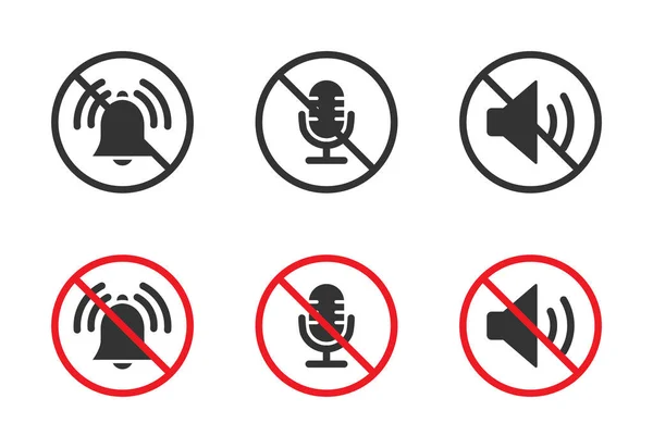 Sound Icons Set Mute Button Speaker Sound Icons Vector Illustration — 图库矢量图片