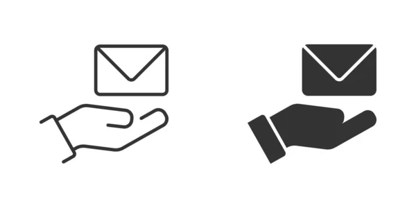 Mail Hand Icon Mail Envelope Icon Vector Illustration — Vector de stock