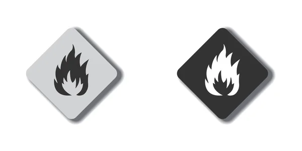 Fire Sign Flame Icon Flat Vector Illustration — Stockvektor