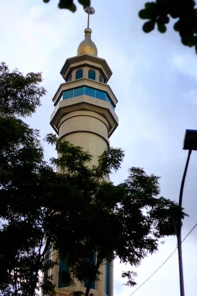Photo Partie Mosquée Samarinda Islamic Center Qui Est Très Majestueuse — Photo