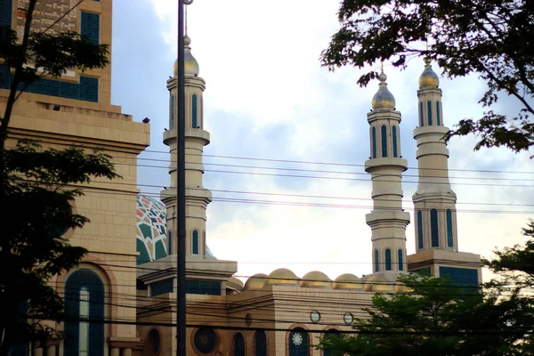 Fotografie Části Mešity Samarinda Islamic Center Která Velmi Majestátní Protože — Stock fotografie
