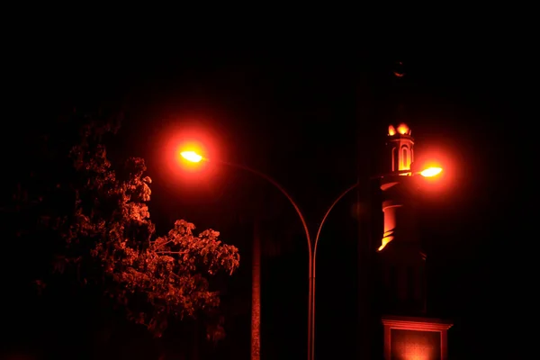 Samarinda Indonesia Mayo 2022 Foto Nocturna Parte Mezquita Del Centro —  Fotos de Stock