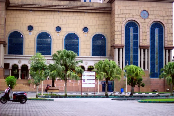 Fotos Mezquita Del Centro Islámico Samarinda Desde Varios Ángulos Disparo — Foto de Stock