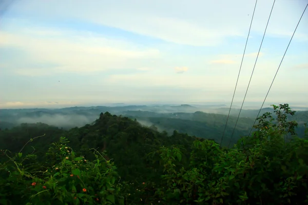 Die Natürliche Landschaft Gipfel Des Bukit Biru Tenggarong Grüne Wälder — Stockfoto