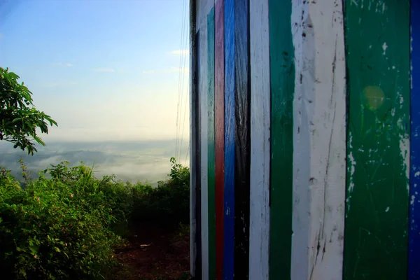 Die Natürliche Landschaft Gipfel Des Bukit Biru Tenggarong Grüne Wälder — Stockfoto