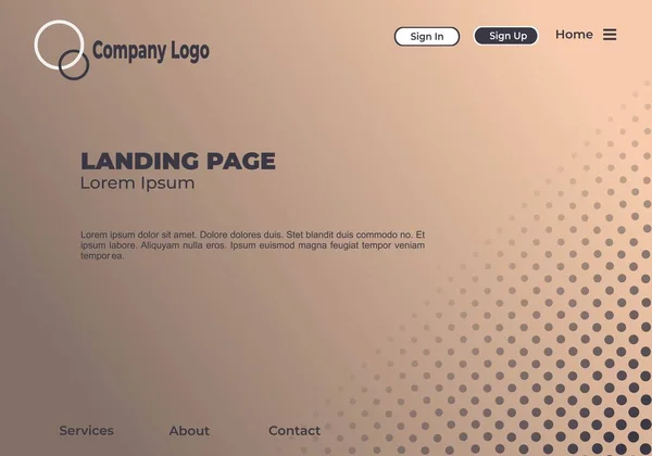 Landing Page Hintergrund Einfaches Design Bunt — Stockvektor