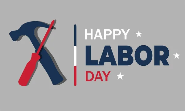 Happy Labor Day May Vector Background Illustration Text — 스톡 벡터