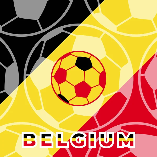 Belgie Team Flag Soccer Ball Logo Mistrovství Světa Vlajkou Belgie — Stockový vektor