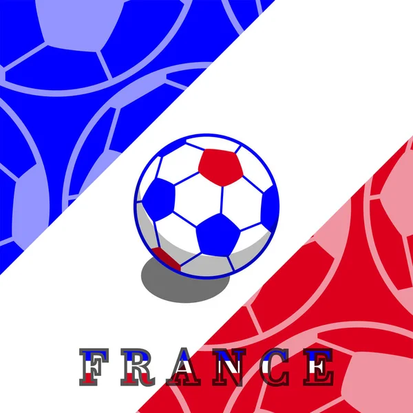 Fransa Futbol Takımı, Dünya Kupası logosu Fransa bayrağı, vektör illüstrasyon ve metin