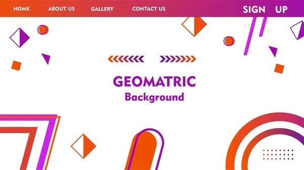 Landingspagina Geometrische Moderne Achtergrond Digitale Marketing Cover Web Banner Template — Stockvector