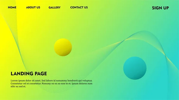 Landing Page Moderner Hintergrund Digitales Marketing Cover Und Web Banner — Stockvektor