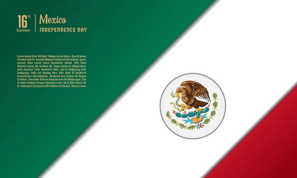 Mexico Independence Day Vector Illustration Greeting Card Background — Vector de stock